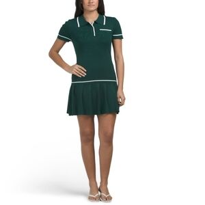 NEW Caroline Constas Green Polo Sweater Dress Size S Tennis Golf Sporty Outdoors